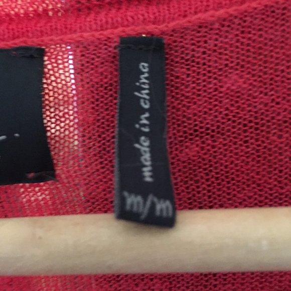 Vintage Line & Dot Retro Red Boxy Pullover Top - Picture 10 of 10